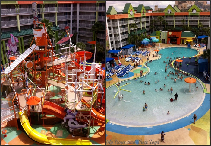 Đến với khu nghỉ dưỡng Nickelodeon Suite, Orlando, Bang Florida, Mỹ, du khách nhí sẽ được ngủ trên các thiết kế của Nickelodeon theo chủ đề KidSuites với màu sắc Nick và các nhân vật hoạt hình trên các bức tường.