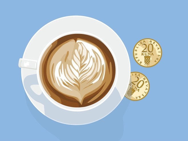 Dubrovnik, Croatia: Bijela kava, là loại 