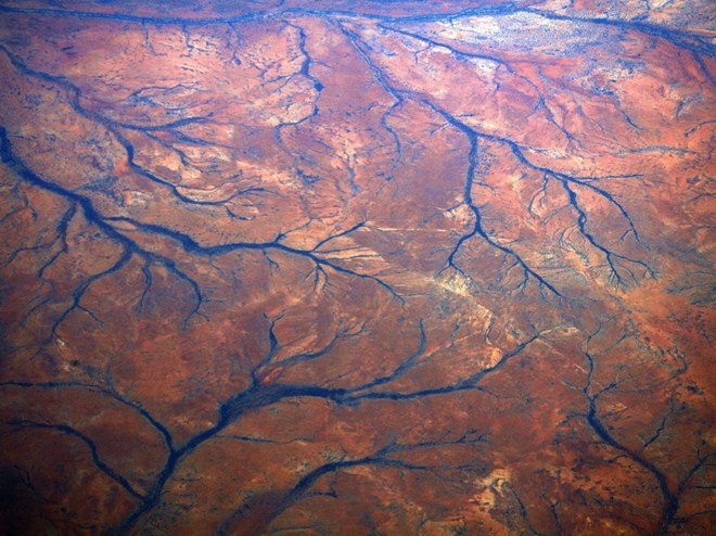 Hình ảnh những con sông cạn nước trong khu vực Pilbara của Tây Úc.