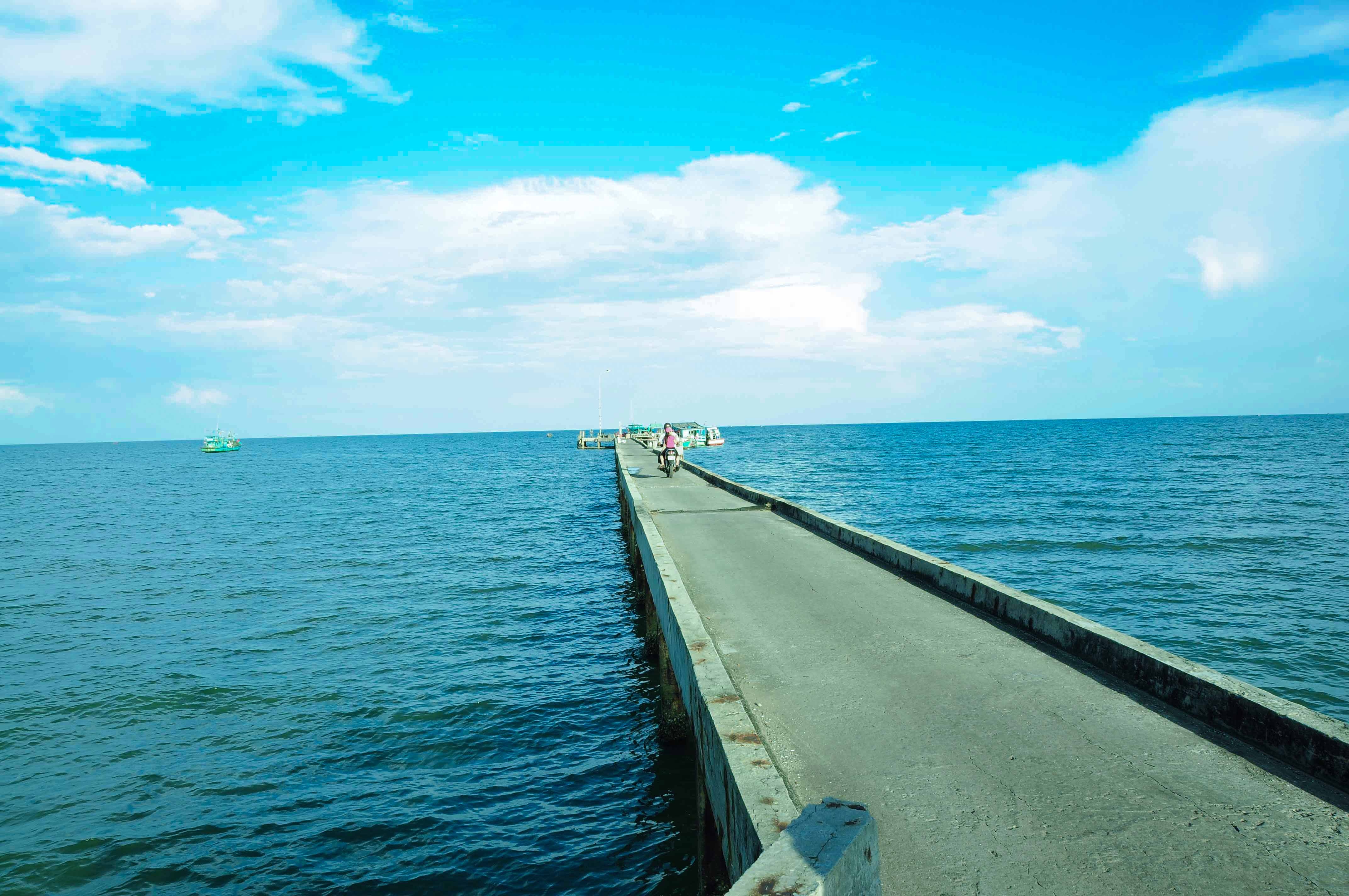 Bến tàu Hàm Ninh là nơi tập trung tàu cá sau khi đánh bắt ngoài khơi về.