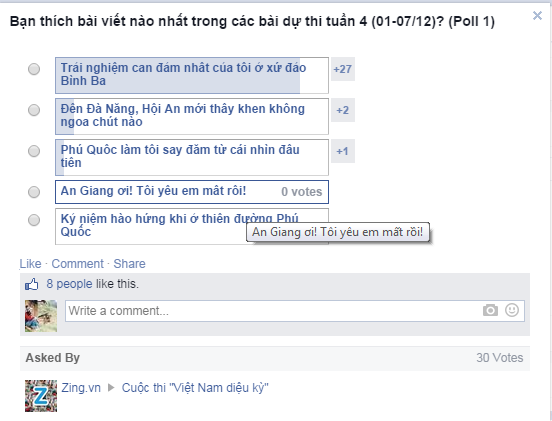 Bình chọn bài dự thi tuần 4 (01 - 07/11)