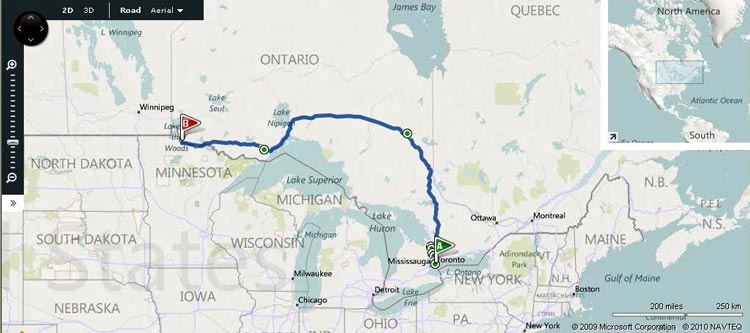 7. Con phố dài nhất thế giới: Phố Yonge ở Ontario, Canada, là con phố dài nhất thế giới với chiều dài lên tới 1.896 km, bắt đầu từ bờ hồ Toronto và kéo dài tới sông Rainy, gần biên giới Minnesota. Con phố này có tên trong kỷ lục Guinness thế giới và quá trình xây dựng tuyến phố này được coi là Sự kiện lịch sử quốc gia của Canada.