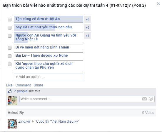 Bình chọn bài dự thi tuần 4 (01 - 07/11)