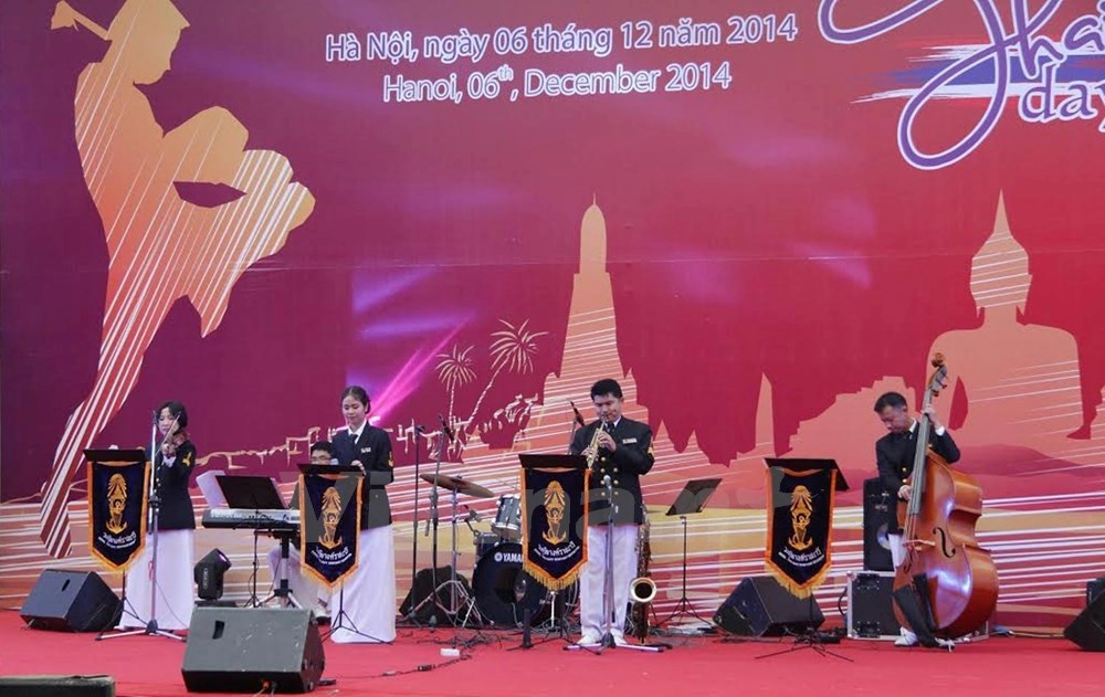 Biểu diễn nghệ thuật tại ngày hội (Ảnh: Nhật Linh/Vietnam+)
