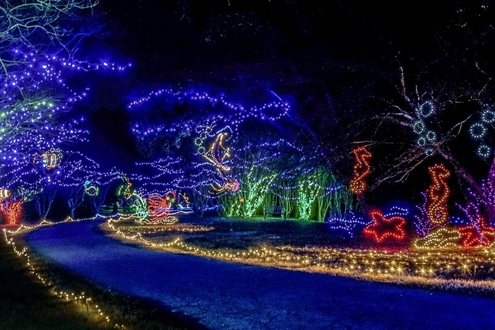 Lễ hội ánh sáng vườn Dominion - Vườn bách thảo Norfolk Từ đêm của ngày lễ Tạ Ơn đến ngày 31/12, du khách đến vườn bách thảo Norfolk sẽ được chiêm ngưỡng 50 triệu đèn màu được trang trí theo chủ đề 4 mùa trong suốt hành trình tham quan khu vườn Dominion.