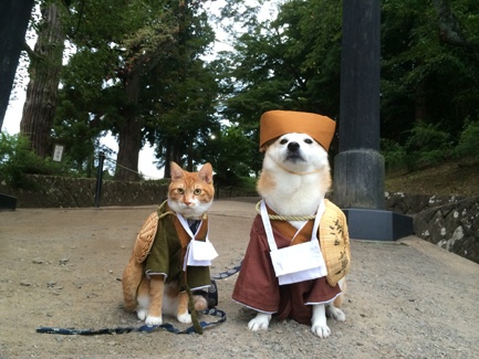 Hay tới một ngôi đền trong bộ trang phục mô phỏng trang phục truyền thống của người Nhật.