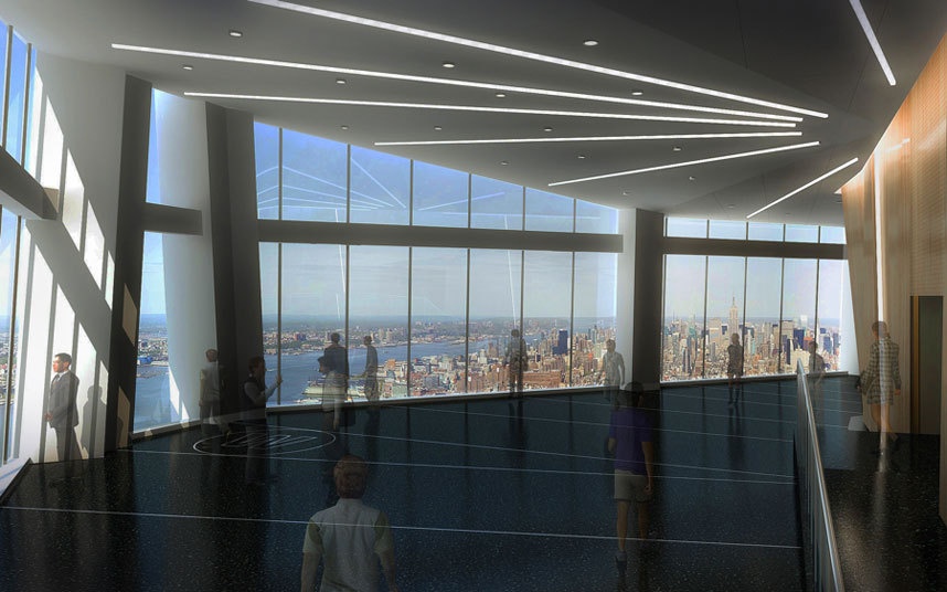 Du khách đến với New York sẽ được ngắm nhìn thành phố từ nơi cao nhất của Trung tâm thương mại One World. Đây là tòa nhà cao nhất của Mỹ với độ cao 541,32m và là một trong những tòa nhà cao nhất thế giới.