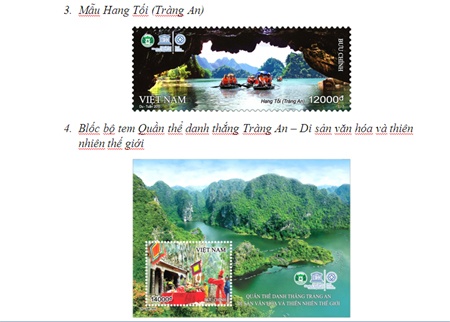 Mẫu tem và blốc bộ tem.