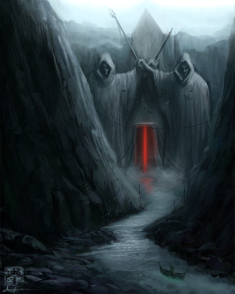 Dòng sông Styx huyền thoại được coi là con đường dẫn tới thế giới bên kia. Ảnh: Devianrt
