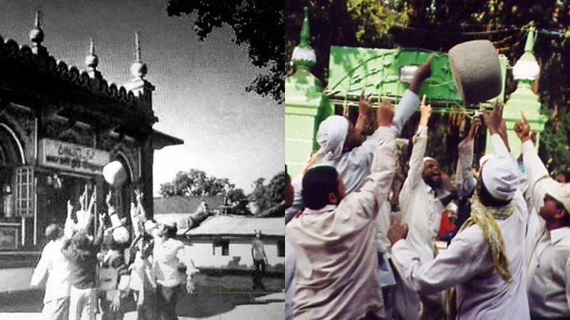 1. Hòn đá bay, Shivapur, Maharashtra: Tại một ngôi làng nhỏ tên Shivapur ở Pune, ngôi đền Hazrat Qamar Ali Darvesh có một câu chuyện thần bí. 800 năm trước, ngôi đền này là một sân tập võ. Một vị thánh Sufi tên Qamar Ali bị những tay vật ở đây trêu chọc. Vị thánh đã phù phép một tảng đá được các tay vật dùng để tập luyện.  Hòn đá nặng 70 kg có thể được nâng lên chỉ bằng cách chạm 11 ngón tay vào và kêu tên vị thánh thật to. Đến nay, hòn đá Qamar Ali vẫn có thể được nâng lên một cách dễ dàng bằng cách đọc tên vị thánh.