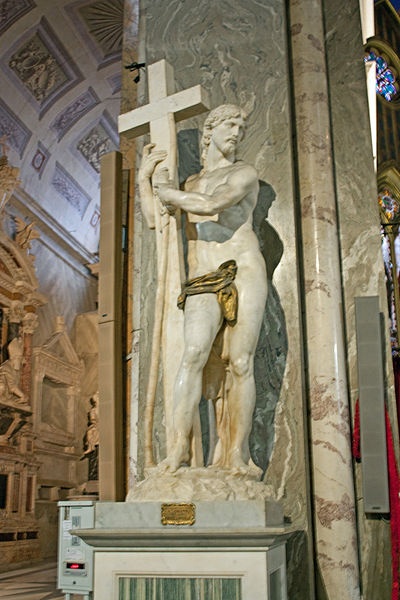 Tượng Cristo della Minerva, Rome, Italy: Bức tượng điêu khắc từ cẩm thạch của Michelangelo được hoàn tất năm 1521. Nằm ở nhà thờ Santa Maria sopra Minerva tại Rome, đây là một trong những tượng điêu khắc nổi tiếng nhất về Chúa Jesus từng tồn tại, dù kích cỡ của tượng tương đối nhỏ (chỉ cao 2,05 m) so với những bức tượng nổi tiếng khác.