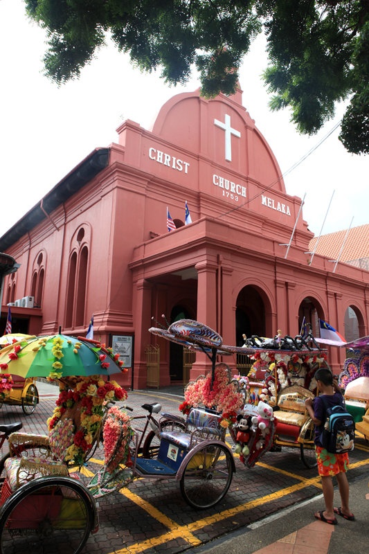 Nhà thờ đỏ Christ Church Melaka. Ảnh: Thủy Trần.