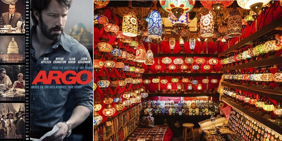 Argo (Chiến dịch sinh tử) - Istanbul, Thổ Nhĩ Kỳ: Trong phim, Istanbul được chọn là nơi quay các cảnh diễn ra ở Tehran, Iran. Nhiều địa điểm nổi tiếng của Istanbul đã xuất hiện trong phim như chợ Grand Bazaar, Hagia Sofia, và nhà thờ Hồi giáo Blue Mosque.