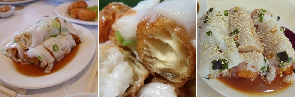 Zhang Liang (Bánh cuốn quẩy): Tương tự như Cheong Fun, Zha Liang có lớp vỏ mềm như bánh cuốn bọc ngoài quẩy giòn.