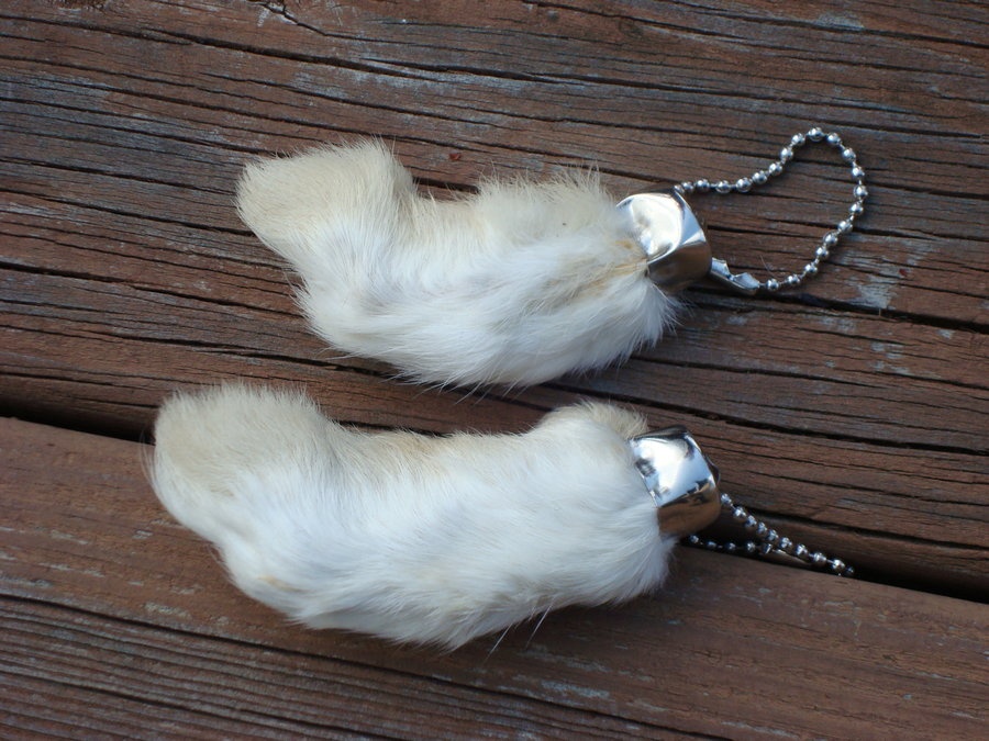 Chân thỏ: Chân sau của thỏ được coi là bùa may mắn trong sinh nở. Người đeo bùa này sẽ sớm được làm cha hoặc làm mẹ. Ảnh: Deviantart.