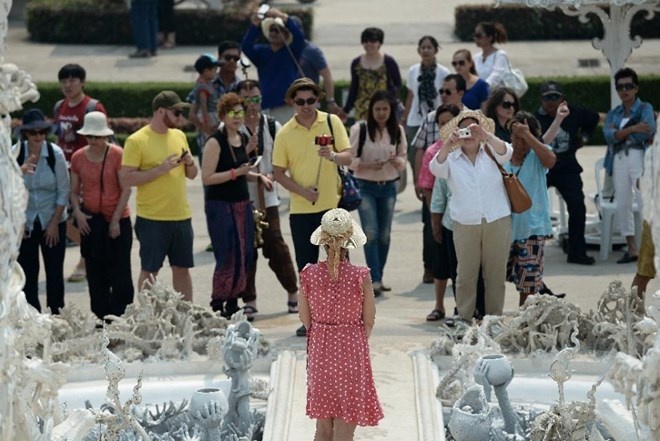 Du khách Trung Quốc tham quan Thái Lan. Ảnh: AFP.
