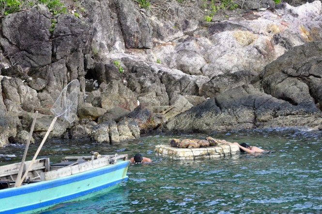 San hô bị khai thác tràn lan ở quần đảo Nam Du. Ảnh: Mẫn Huy.