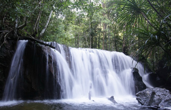 Suối Tranh với phong cảnh hữu tình, làn nước trong veo chảy qua những ghềnh đá tạo nên những con thác mềm mại, trắng xóa.