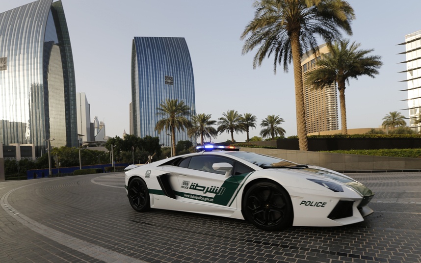 Người Dubai có vẻ rất mê siêu xe, ngay cả cảnh sát thành phố cũng sở hữu Lamborghini, Ferrari, Bentley và Aston Martin dùng để tuần tra khu vực có nhiều khách du lịch. Ngoài ra, cứu thương sử dụng Lotus, xe đón trẻ em từ trường có thể là một chiếc Rolls-Royce.