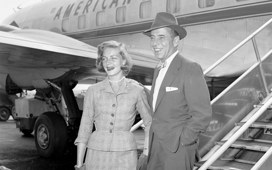 Humphrey Bogart và Lauren Bacall năm 1955.
