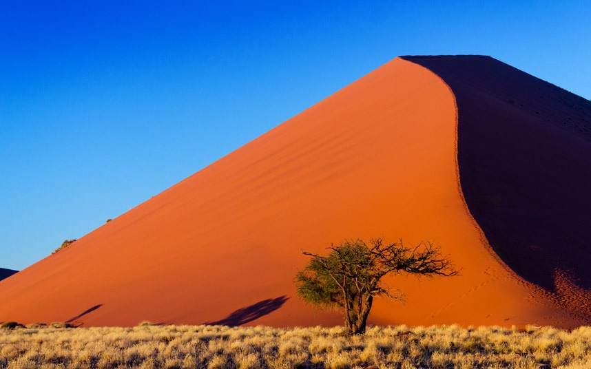 Sa mạc Namib: Trải rộng 81.000 km² ở phía tây nam châu Phi, sa mạc Namib gần như không có người sinh sống, trừ một số cụm dân cư nhỏ. Với những biển cát rộng lớn gần bờ nước tới các dải đá hiểm trở sâu trong đất liên, sa mạc Namib có hệ động vật hoang dã phong phú, trong đó có nhiều loài quý hiếm như tê giác đen, báo đốm, ngựa vằn.