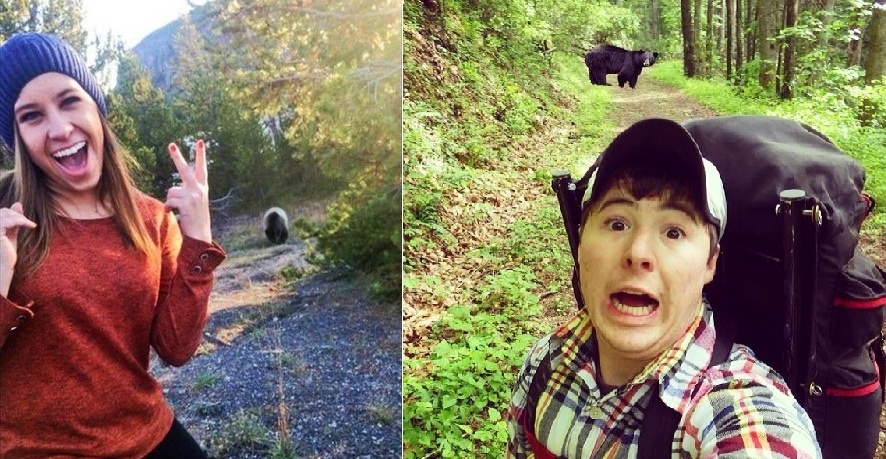 Hồ Tahoe, Mỹ: Trung tâm du khách lạch Taylor ở phía nam hồ Tahoe cảnh báo du khách không nên chụp ảnh động vật hoang dã, đặc biệt là những con gấu. Lisa Herron, phát ngôn viên của Đơn vị quản lý lưu vực hồ Tahoe, cho biết nhiều người đã tiếp cận gấu hoang để chụp selfie cùng chúng. Herron lo ngại hành vi này có thể dẫn tới việc du khách bị gấu tấn công. Việc quay lưng lại với một con thú hoang để chụp selfie không bao giờ là một ý hay.