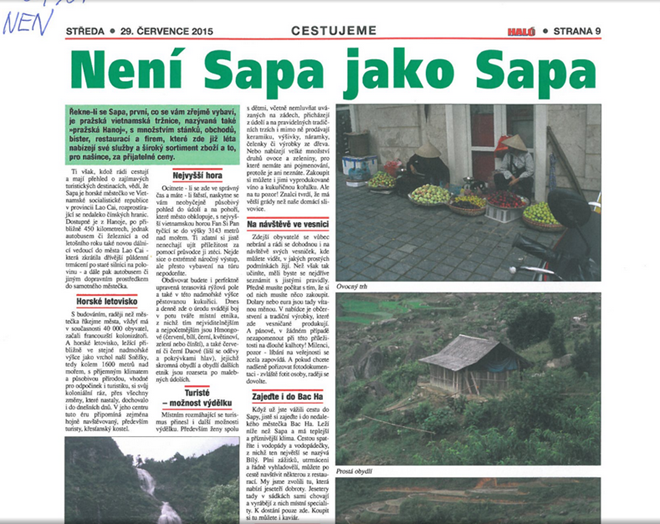 Bài báo về Sa Pa