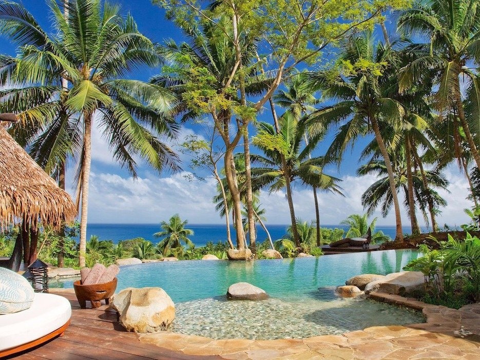 Khu nhà Hilltop, khu nghỉ dưỡng Laucala Island, Fiji: Khu nghỉ dưỡng Laucala Island thuộc sở hữu của tỷ phú Dietrich Mateschitz, với khu nhà Hilltop có giá tới <abbr class=