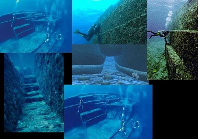 Khu tưởng niệm Yonaguni (Nhật Bản): Từ khi được phát hiện vào năm 1987, khu tưởng niệm Yonaguni đã gây nhiều tranh cãi trong giới khoa học và khảo cổ. Nhiều người tin rằng khu vực này là tự nhiên, nhưng được con người cải tạo, như địa hình ở Sacsayhuaman, vào khoảng 10.000 năm trước Công nguyên. Số khác lại cho rằng toàn bộ là tự nhiên, những hình vẽ hay khắc trên bề mặt là vết xước do va chạm. Các đặc điểm của Yonaguni giống nhiều khu sa thạch trên thế giới, nhưng mật độ tập trung cao như vậy ở một khu vực gần như là không thể.
