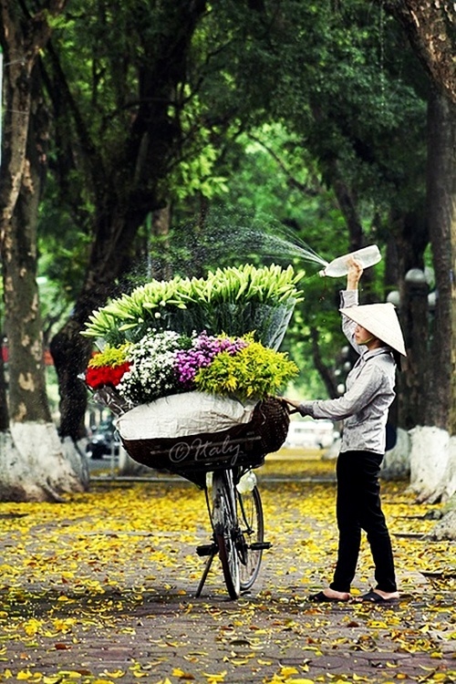 Maria cho biết, cô yêu hình ảnh này không chỉ vì màu sắc tuyệt đẹp mà còn vì cuộc sống đơn giản, bình yên nơi đây.