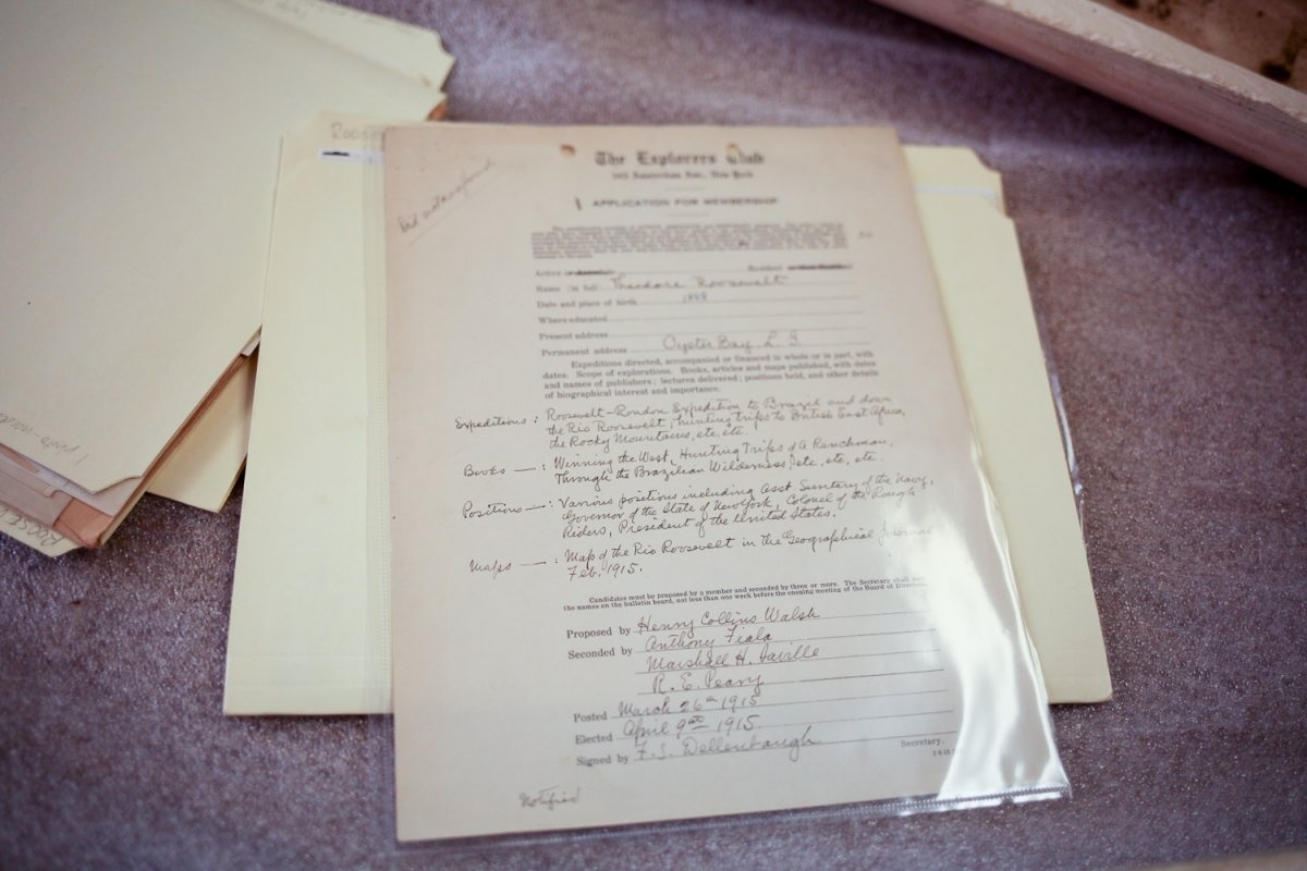 Đây là đơn đăng ký gia nhập của cố Tổng thống Teddy Roosevelt.