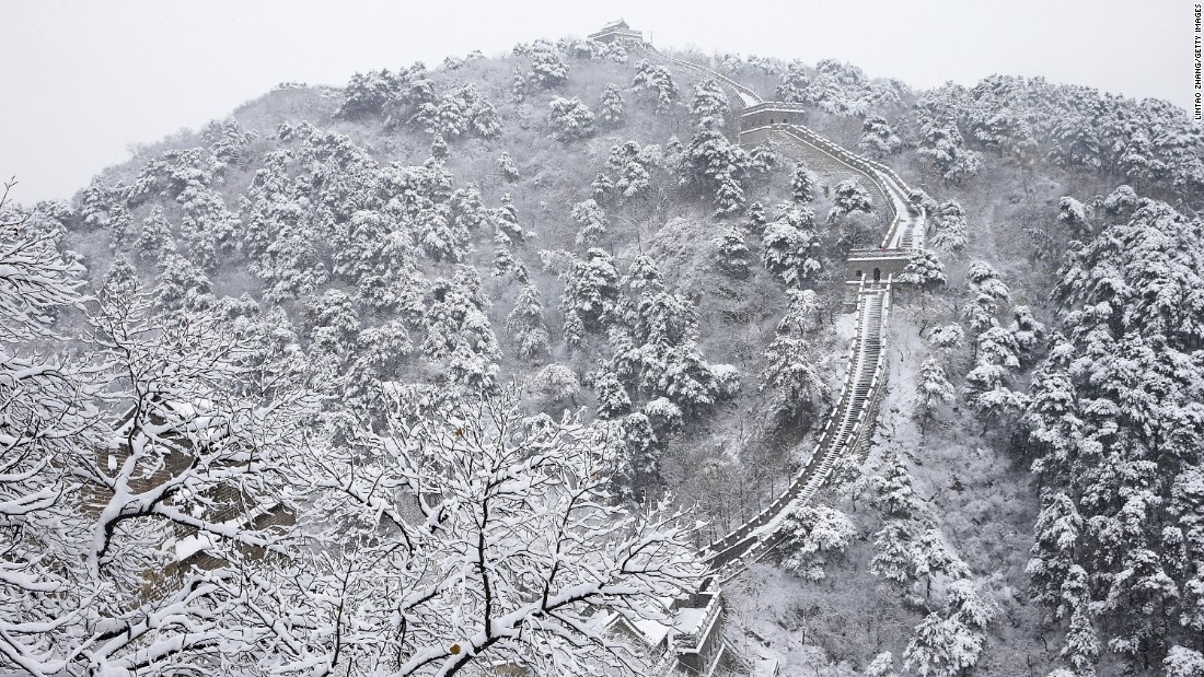 Đoạn Mộ Điền Cốc với tuyết khá dày vào ngày 22/11.