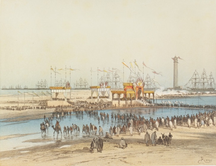 Theo kế hoạch, con kênh sẽ hoàn tất vào thế kỷ 3 trước Công nguyên, dưới triều nhà Ptolemy. Thay vì là một đường nối trực tiếp như kênh đào Suez thời nay, “kênh đào của các Paraoh” sẽ xuyên qua sa mạc, nối với sông Nile để ra Địa Trung Hải. Ảnh: Collections.