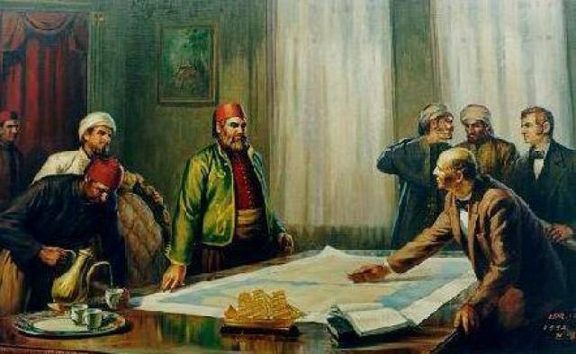 Kế hoạch xây dựng kênh đào Suez chính thức bắt đầu từ năm 1854, khi nhà ngoại giao người Pháp Ferdinand de Lesseps thỏa thuận được với Tổng trấn Ai Cập Said Pasha để lập ra công ty Kênh đào Suez. Việc xây dựng kênh đào khổng lồ này đòi hỏi nhiều sức lực và tiền bạc. Khởi công từ năm 1861, hàng chục nghìn công nhân (những người nghèo bị chính quyền ép làm việc) đã dùng những dụng cụ thô sơ như cuốc và xẻng để đào đoạn đầu kênh bằng tay. Tiến độ vô cùng chậm chạp.  Ảnh: Cacheirofrias.