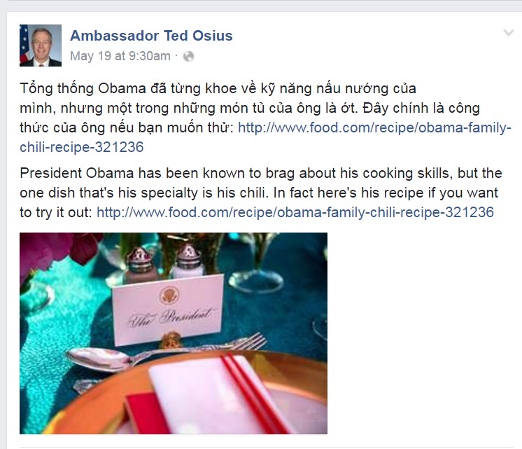 Món chili của ông Obama ảnh 2 Mon chili cua ong Obama anh 2
