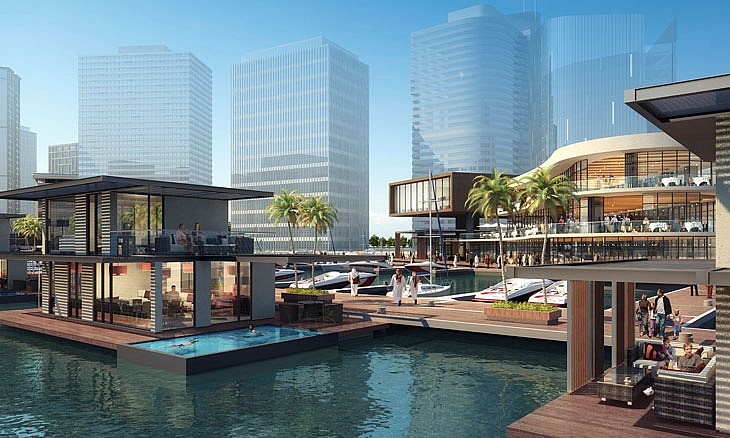 Kenh dao dai 12 km giua long Dubai hinh anh