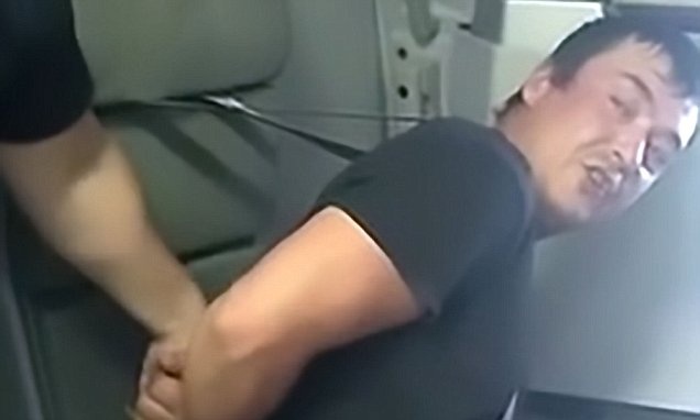 Hanh khach bi troi quat tay vi gay roi tren may bay hinh anh