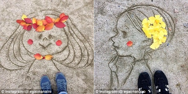 Những hình xếp độc đáo từ lá rụng ở Nhật Bản ảnh 8 Nhung hinh xep doc dao tu la rung o Nhat Ban anh 8