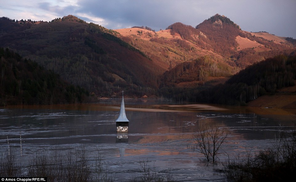 Ngoi lang chim nghim trong nuoc thai tu mo dong hinh anh