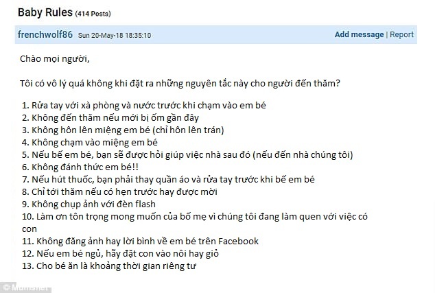 Ba me ra han 13 &lsquo;luat&rsquo; cho khach den tham anh 1