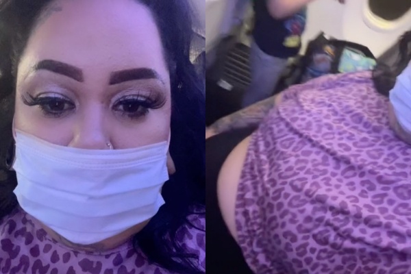 Co gai o My bi duoi khoi may bay do mac ao ho bung hinh anh