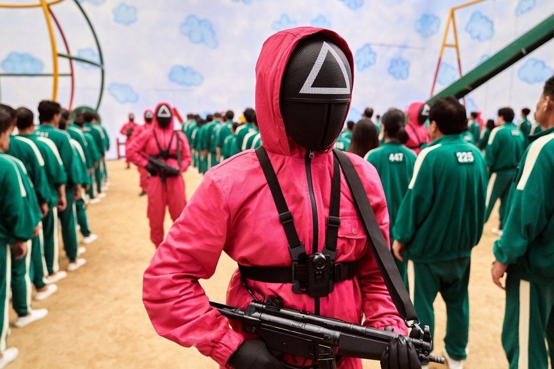 Hoa trang 've si Squid Game' voi sung co the bi bo tu o Hong Kong hinh anh