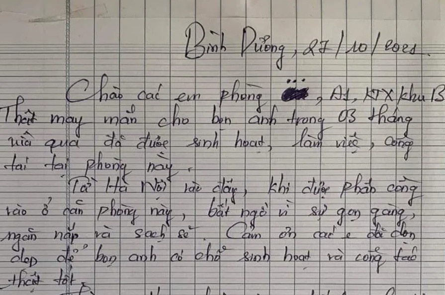 La thu viet tay cua bac si chong dich de lai ky tuc xa hinh anh