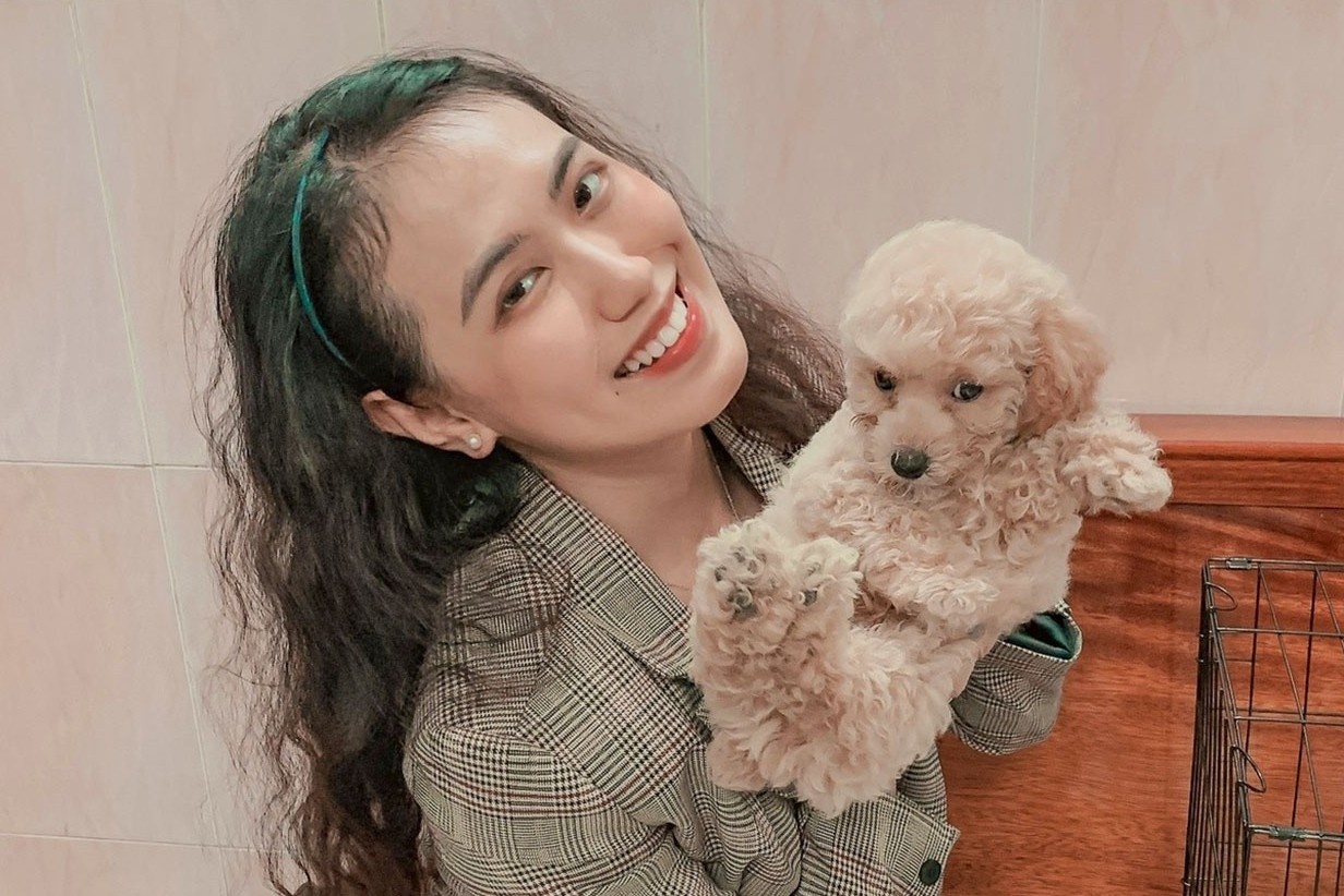 Nghi bay vi dich, tiep vien hang khong tap nuoi poodle de bau ban hinh anh