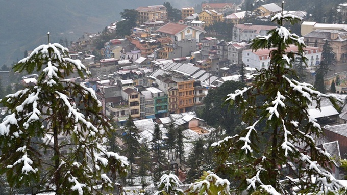 Tuyet lai roi o Sa Pa hinh anh