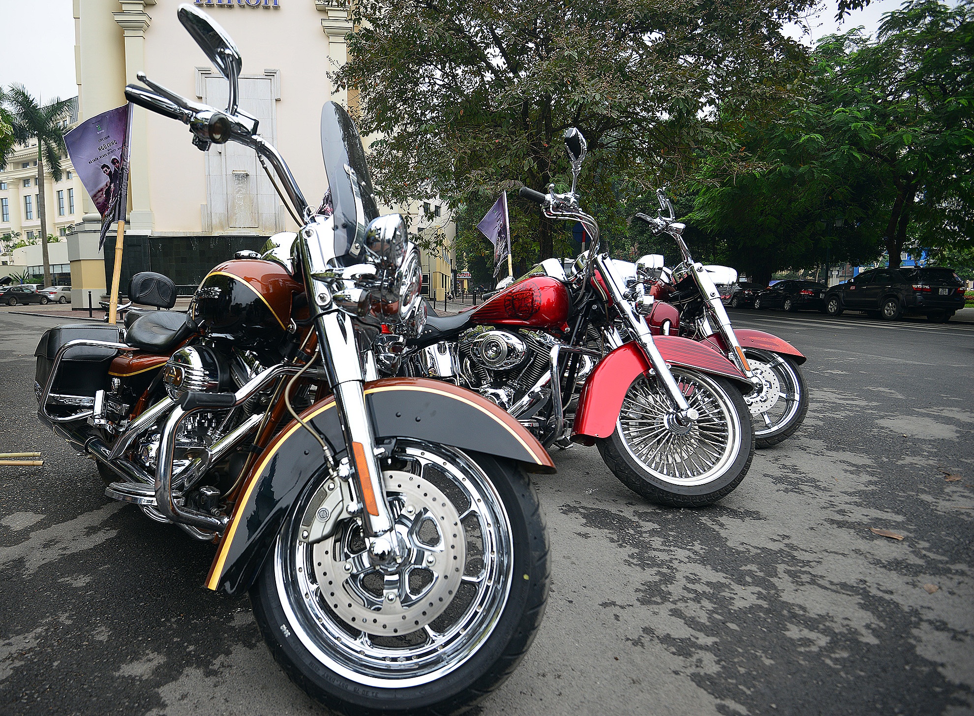 Dan Harley tien ty khoe dang giua mua dong Ha Noi hinh anh