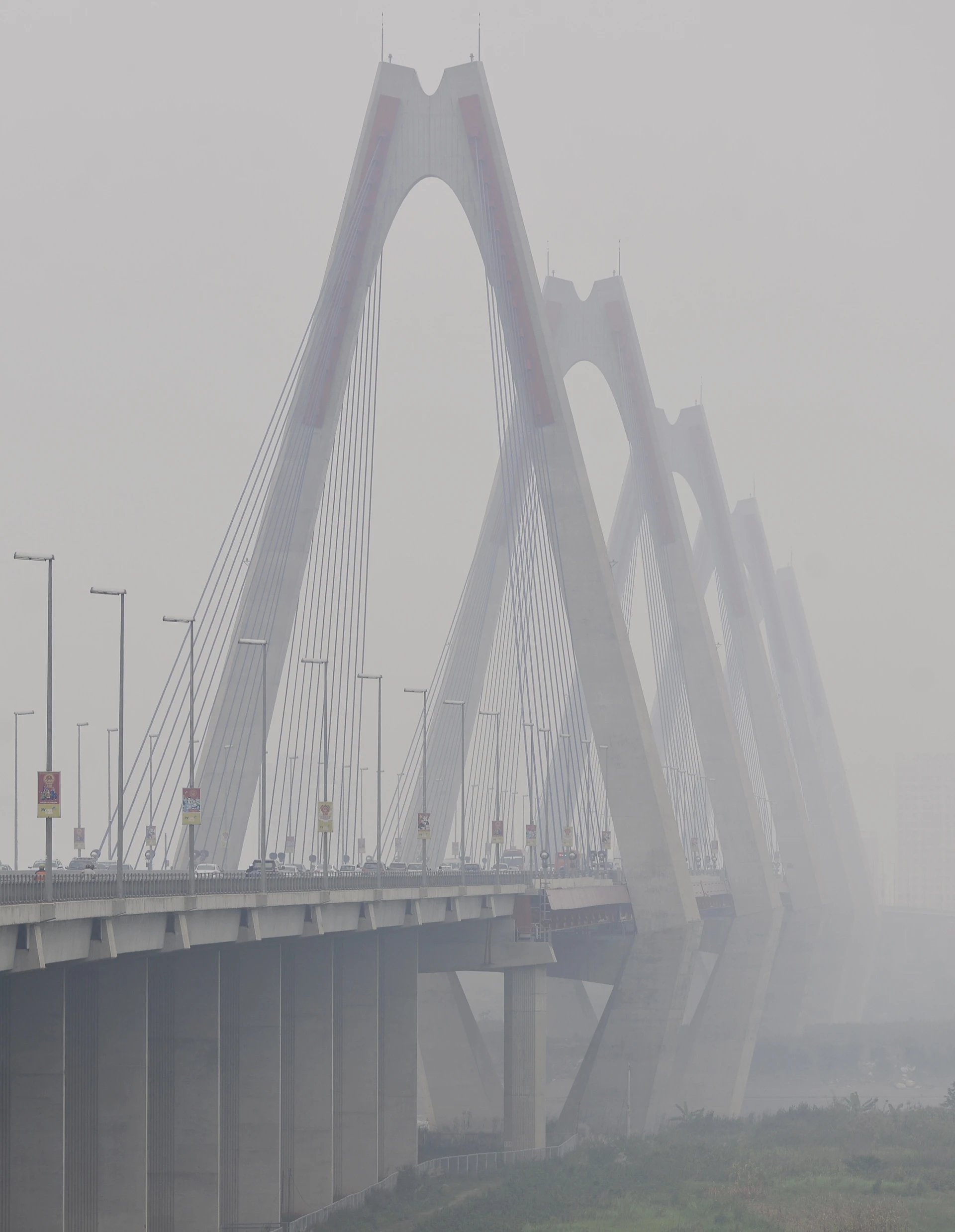 Cau Nhat Tan chim trong suong mu day dac giua trua anh 9