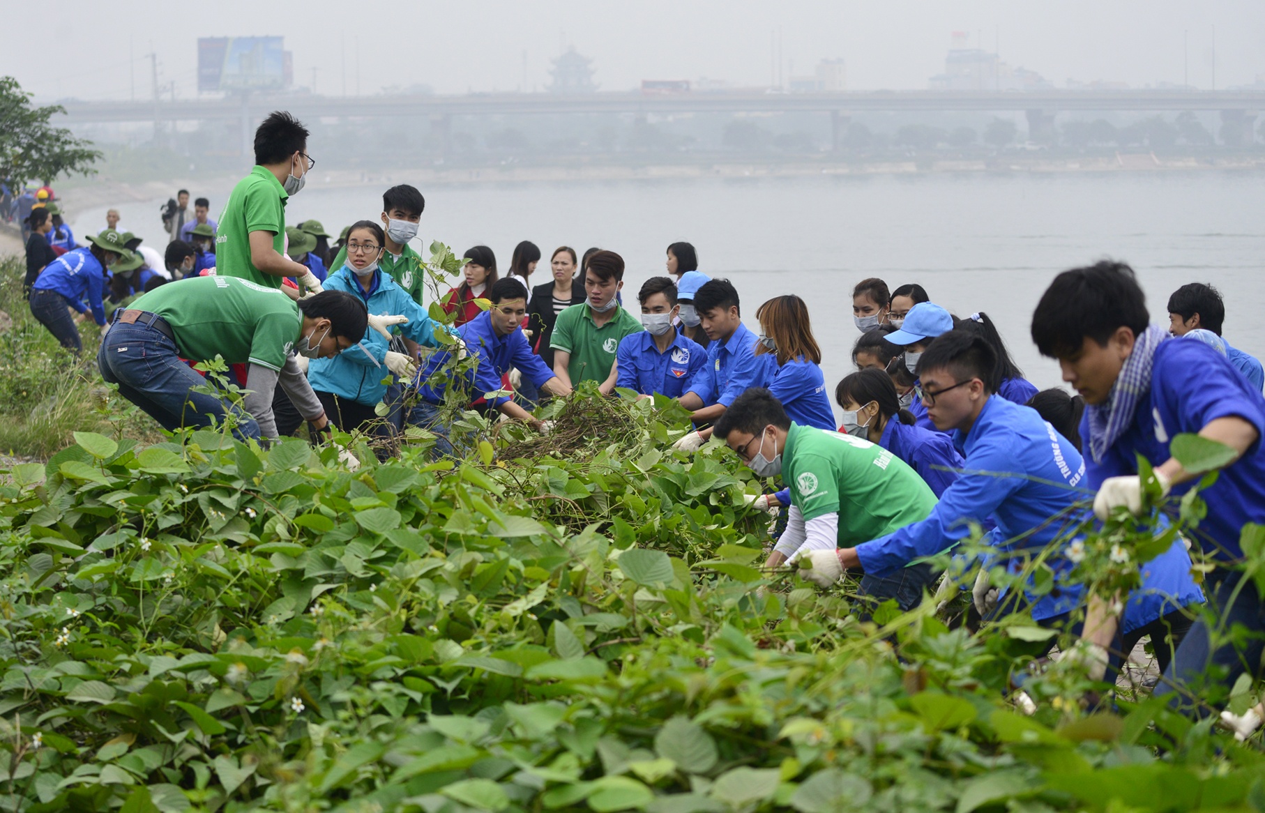 PTT Vu Duc Dam cung sinh vien don rac anh 7