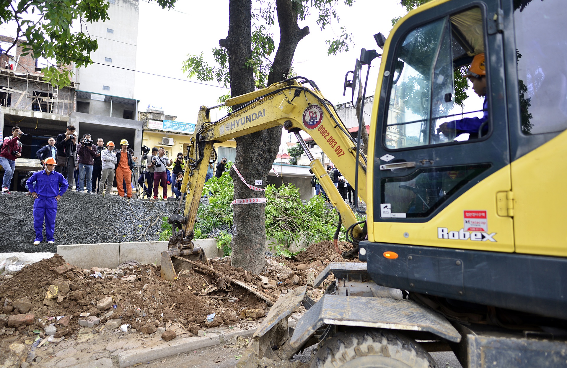chat ha hang cay xa cu tren duong Pham Van Dong anh 8