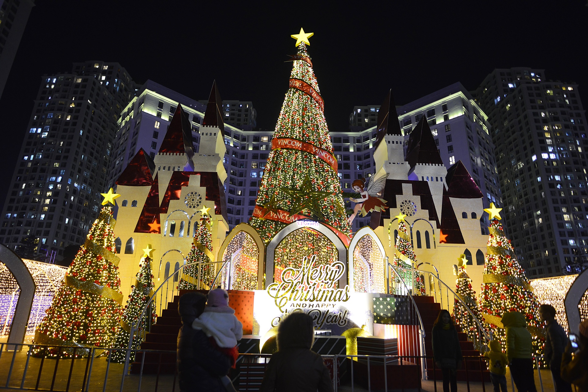 Cac trung tam thuong mai o Ha Noi ruc ro truoc Giang sinh hinh anh